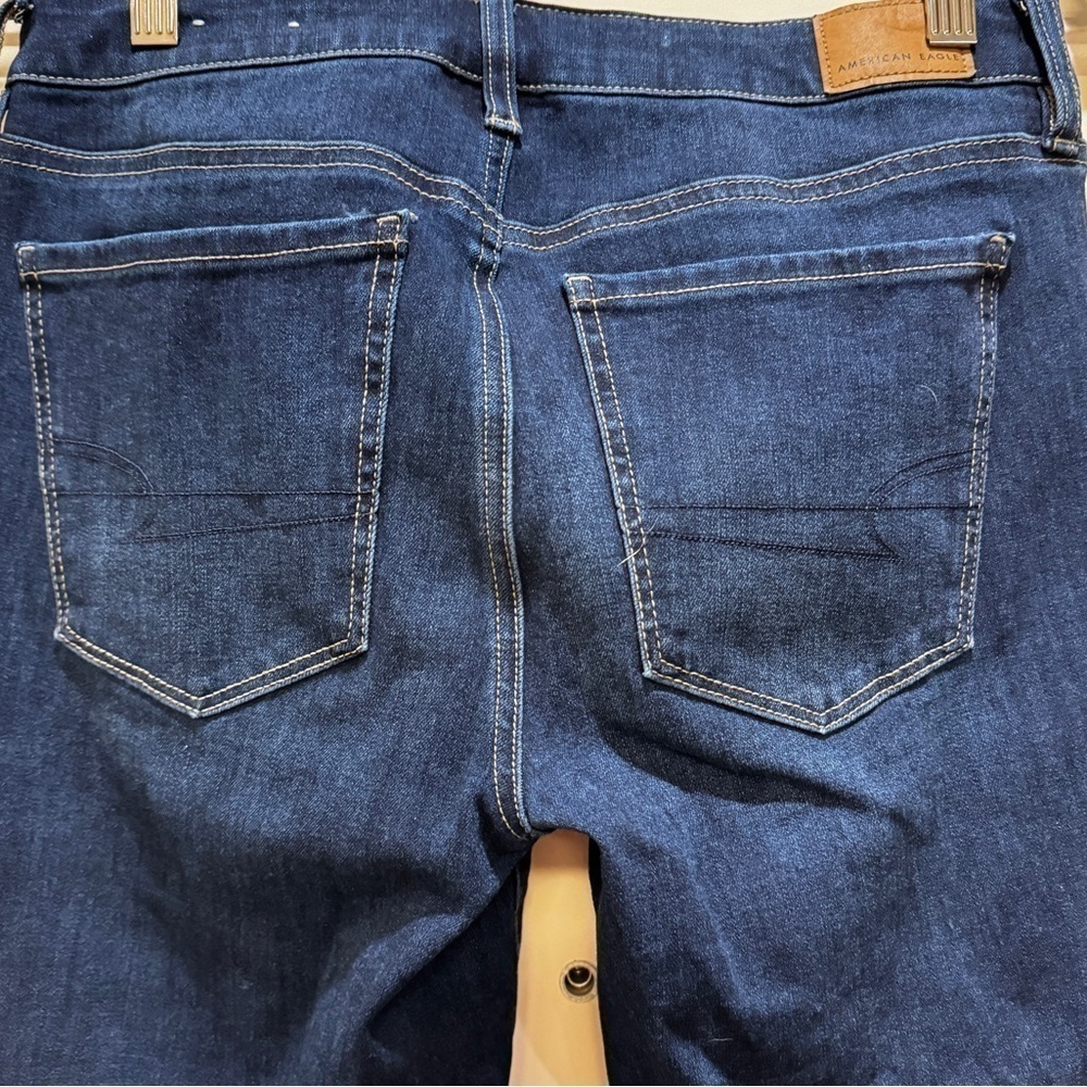 American Eagle Dark Denim Skinny Jeans size 6 Short EUC - Picture 5 of 6